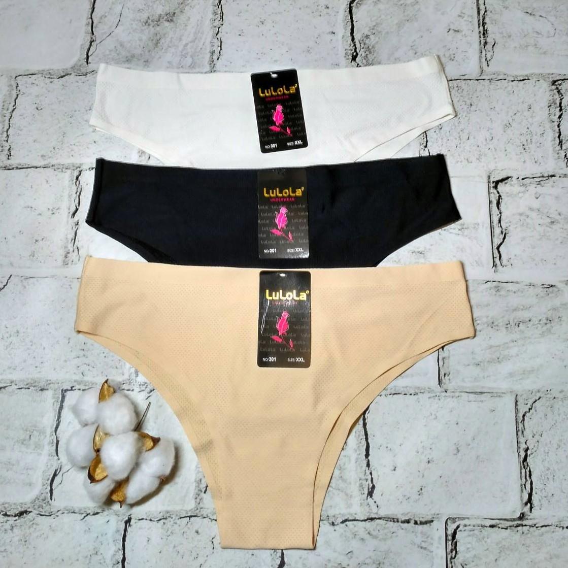Трусики женские танга Lulola бесшовные/микрофибра р. 46/XXL 3 шт. (301-11)