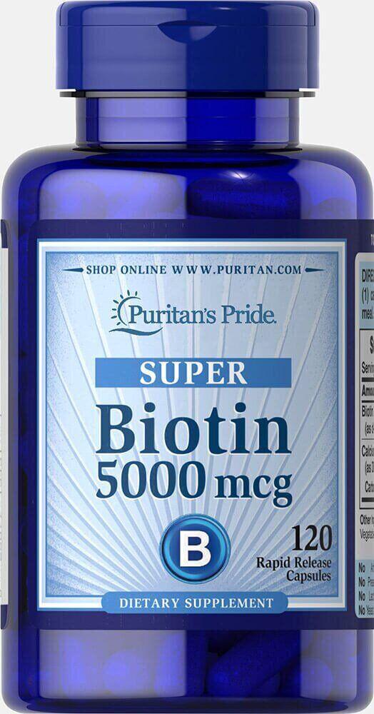 Витамины Biotin 5000 мкг 120 капсул