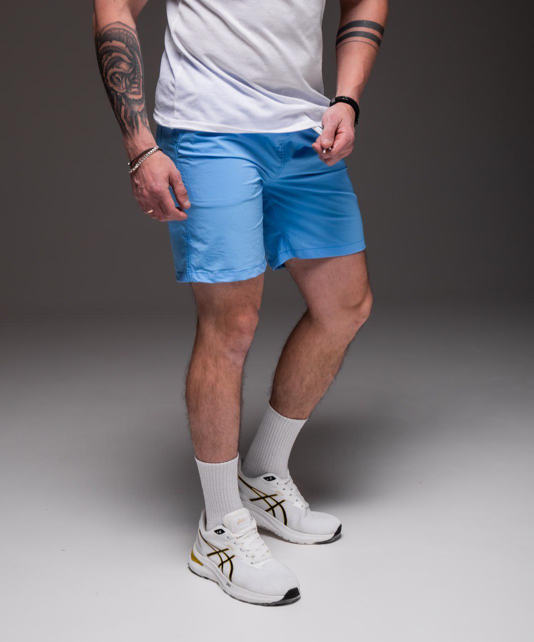Шорты мужские Basic пляжные летние M Голубой (2031/4/2) - фото 4 Шорты мужские Basic пляжные летние M Голубой (2031/4/2) - фото 4