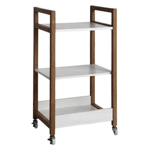 Этажерка для ванной из дерева на колесиках Лайма Корица/Зефир (АБТ-00563320)