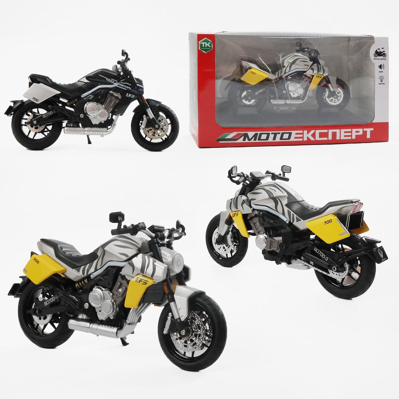 Мотоцикл металопластиковий TK Group Benda LFS700 1:12 з підставкою та рухомими деталями (2656032945) - фото 5 Мотоцикл металопластиковий TK Group Benda LFS700 1:12 з підставкою та рухомими деталями (2656032945) - фото 5