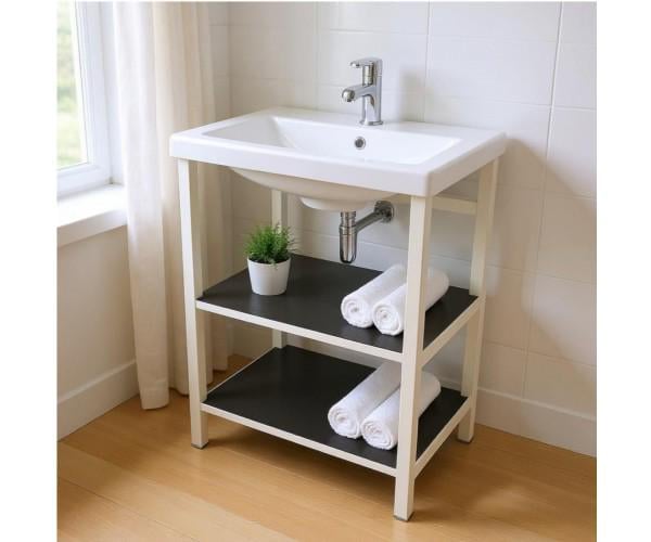 Мебель в стиле Loft с прямоугольным умывальником 60 см Black (2388)