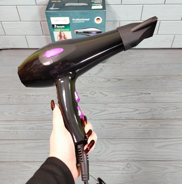 Фен Rainberg RB-2209 7800W Черный (30491761) - фото 3 Фен Rainberg RB-2209 7800W Черный (30491761) - фото 3