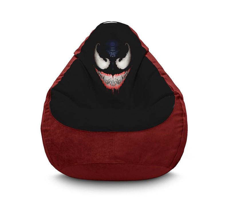 Кресло мешок iPuff Venom Face Флок XL 80x110 см Коричневый Кресло мешок iPuff Venom Face Флок XL 80x110 см Коричневый