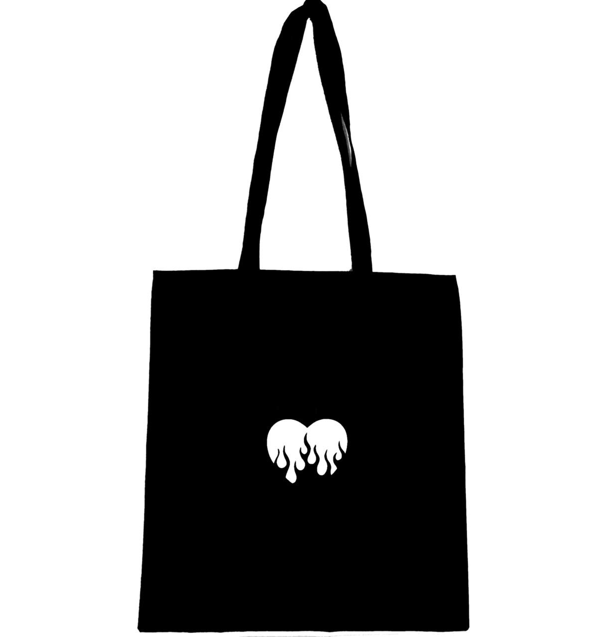 Эко-сумка с принтом Горящее сердце (187) Эко-сумка с принтом Горящее сердце (187)