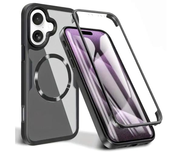 Чехол Double Shield 360 with Ring для iPhone 16 Plus Черный Чехол Double Shield 360 with Ring для iPhone 16 Plus Черный