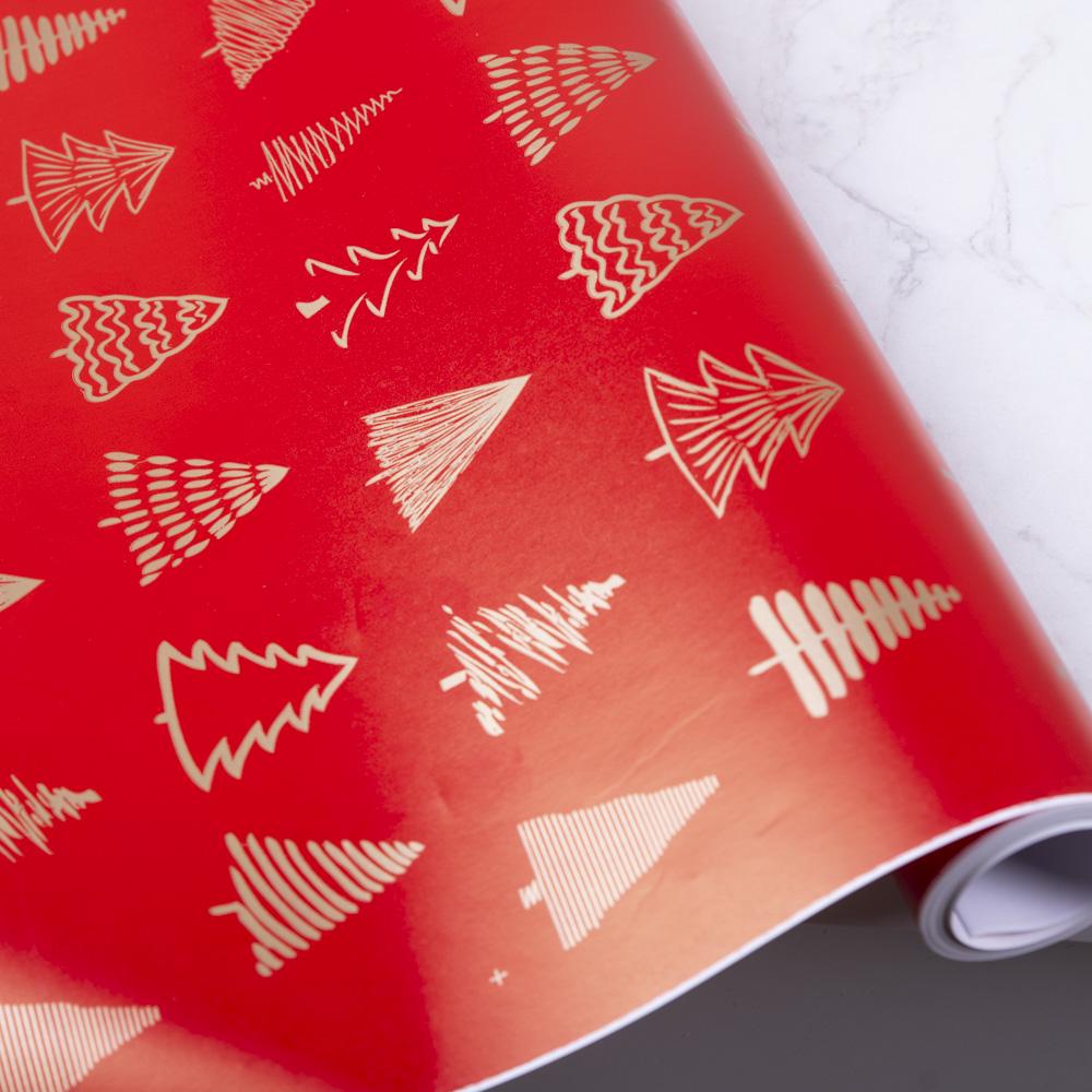 Бумага подарочная Елочки 10 м (1468-171)