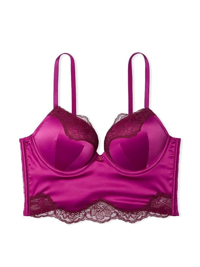 Корсет-бюст'є Victoria's Secret Bombshell Add-2-Cups Push-Up Corset Top подвійний пуш-ап 38C Малиновий - фото 1