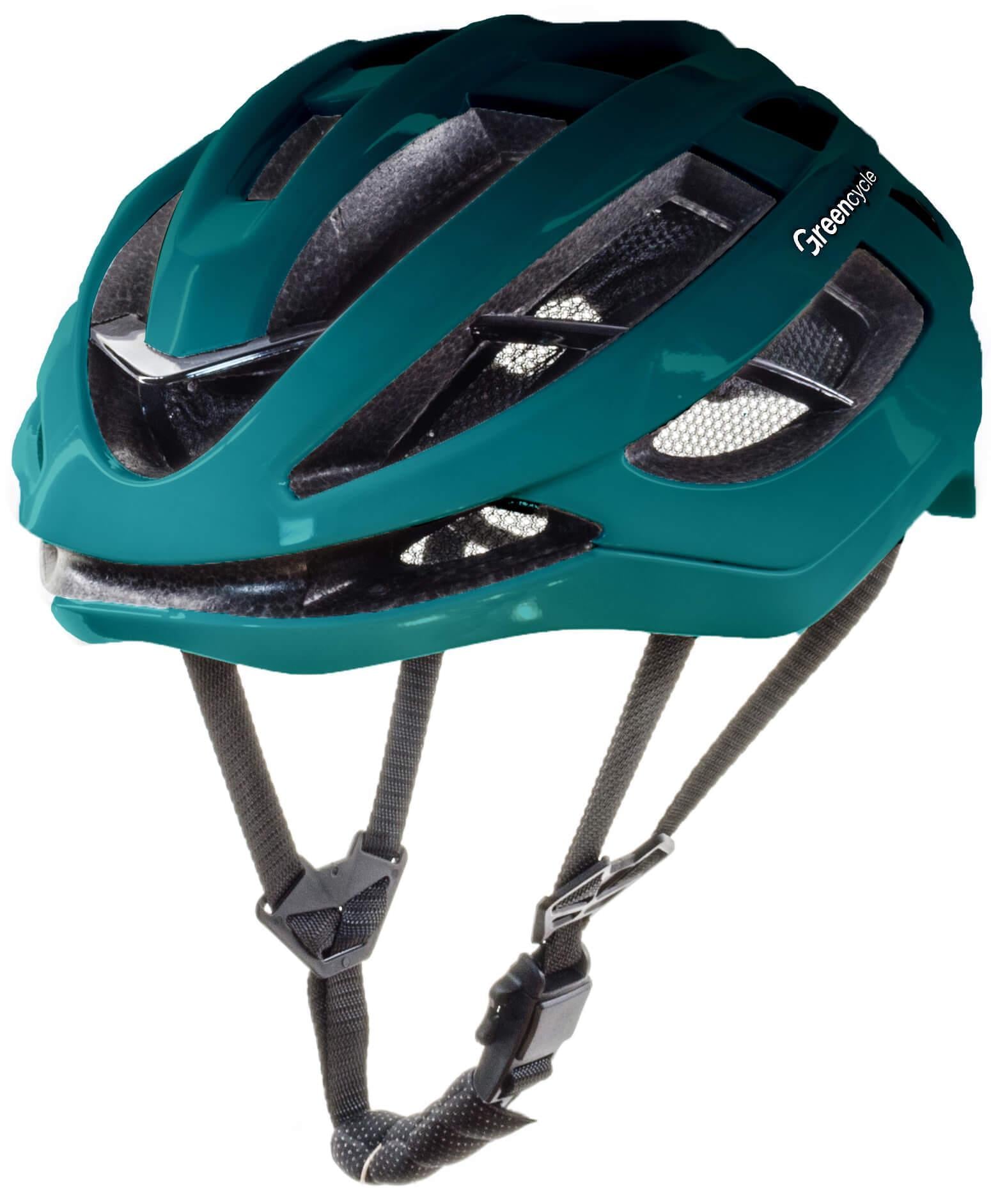 Шолом Green Cycle ROCX 54-58 см Зелений/Чорний глянець