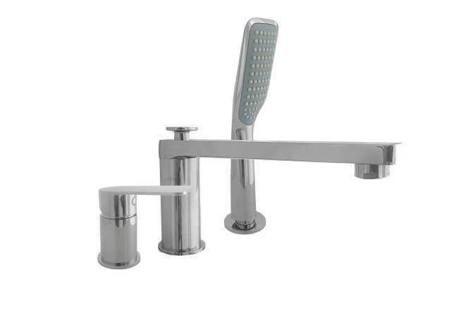 Смеситель на борт ванны TOPAZ BARTS-TB 07111-H36 000015836 на три отверстия Хром (108083) - фото 2