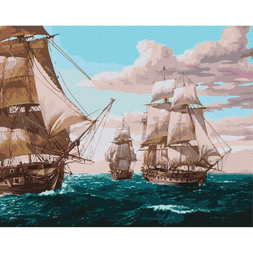 Картина за номерами Ідейка Білі вітрила 40x50 см (KHO2764)