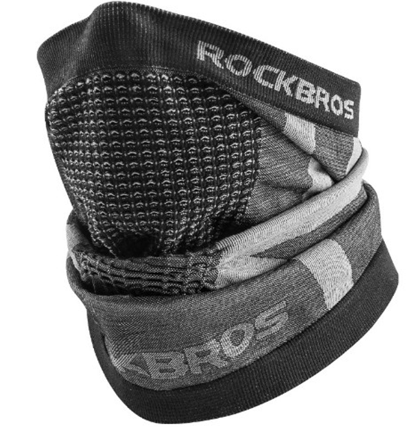 Баф-маска RockBros WB013 на пол-лица теплый/ветрозащитный/солнцезащитный One Size Черный с серым (782130109)