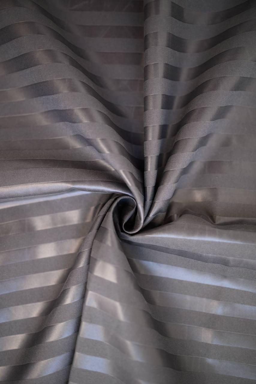 Комплект постільної білизни Signorina Siena зі страйп-сатину сімейний 50x70 см/70x70 см Графітовий (005S) - фото 5