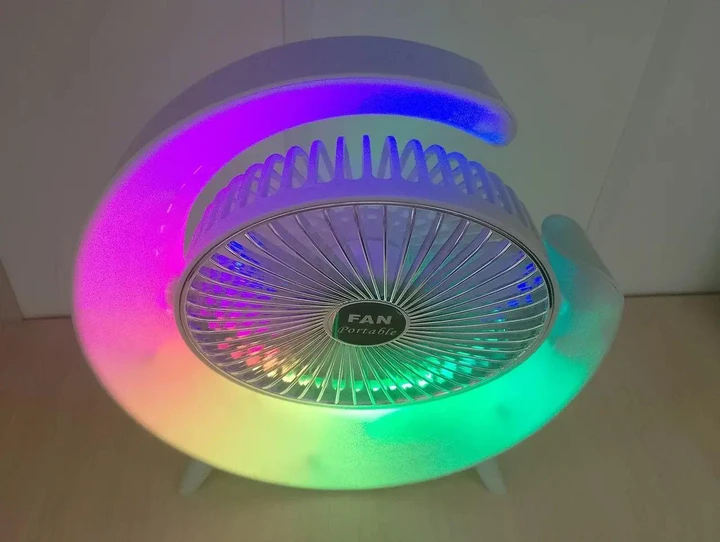 Вентилятор акумуляторний настільний з LED підсвіткою USB для дому 1800 мАч (2549773834) - фото 9 Вентилятор акумуляторний настільний з LED підсвіткою USB для дому 1800 мАч (2549773834) - фото 9