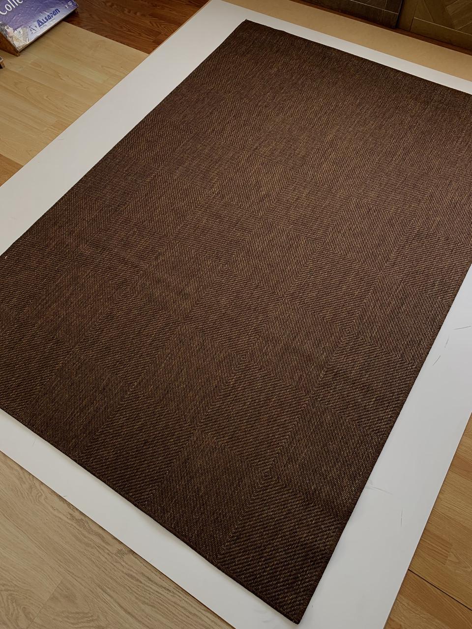 Килим безворсовий абстрактний рогожка прямокутний 160х230 см Бежевий (10011-0303)