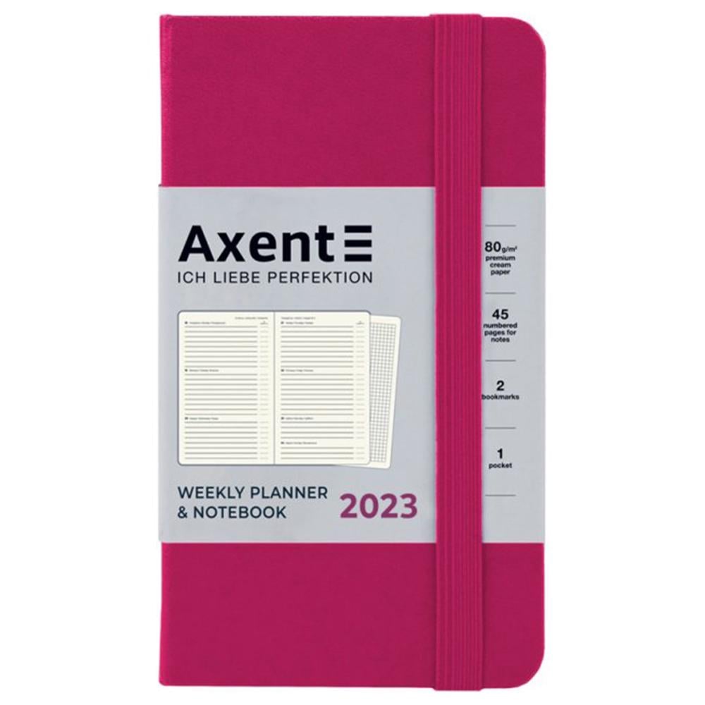 Еженедельник Axent 2023 Pocket Strong Малиновый 90х150 (8508-23-50-A)