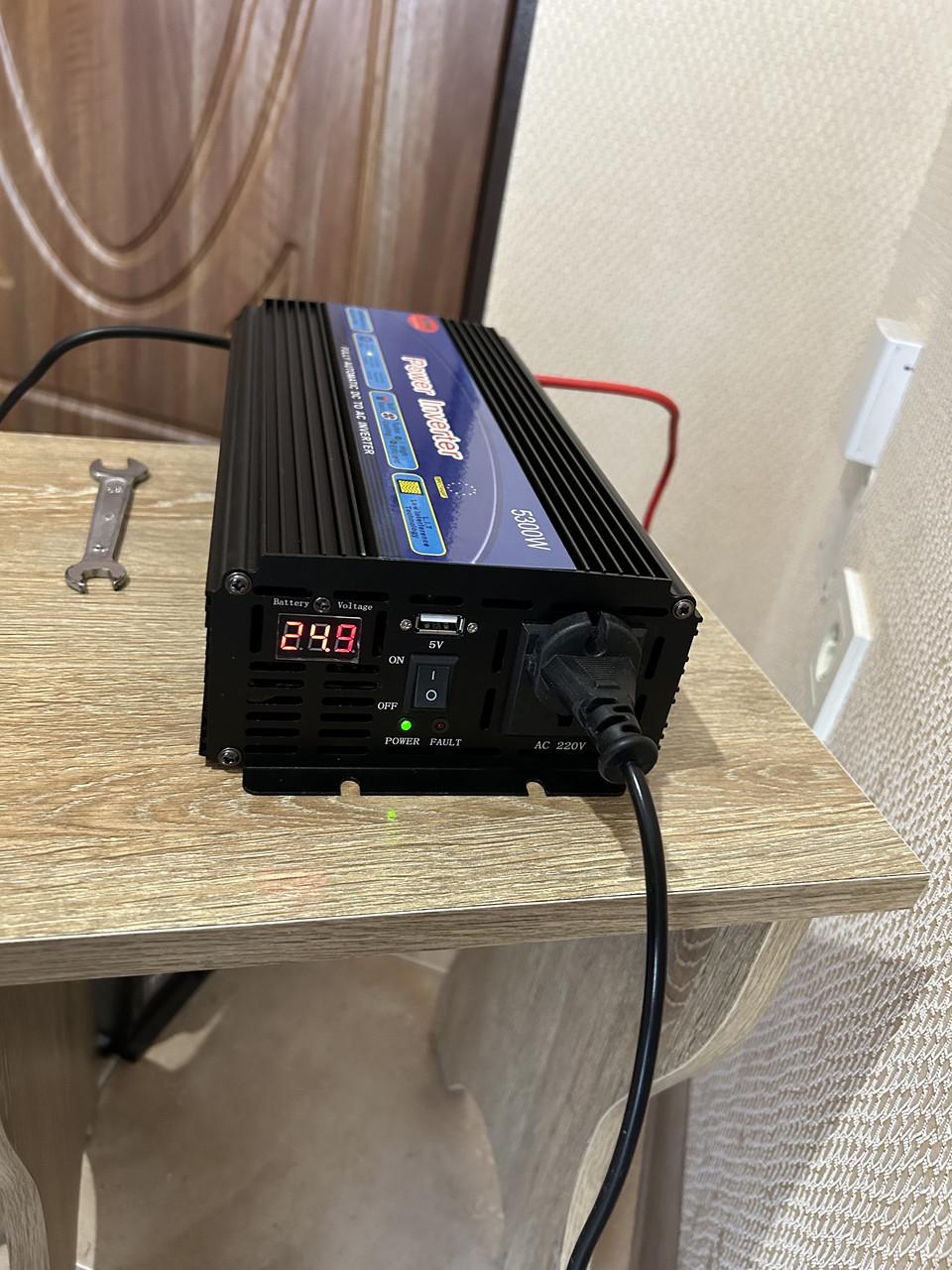 Перетворювач напруги Power Inverter WX-5300W два акумулятора 24V 220V - фото 2 Перетворювач напруги Power Inverter WX-5300W два акумулятора 24V 220V - фото 2