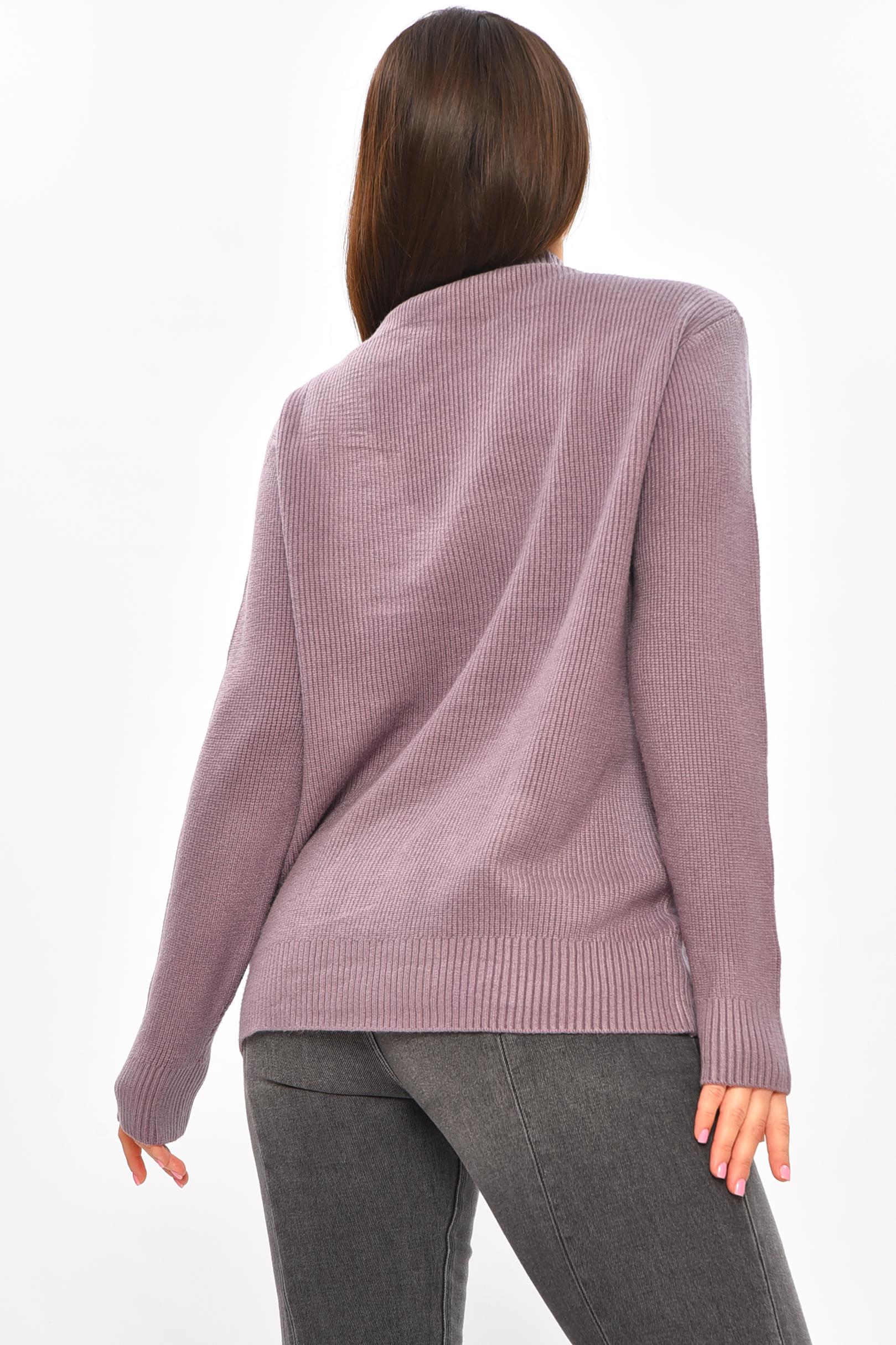 Светр жіночий 206590 однотонний XL-2XL Бузковий (206590_!335355_48-50) - фото 3