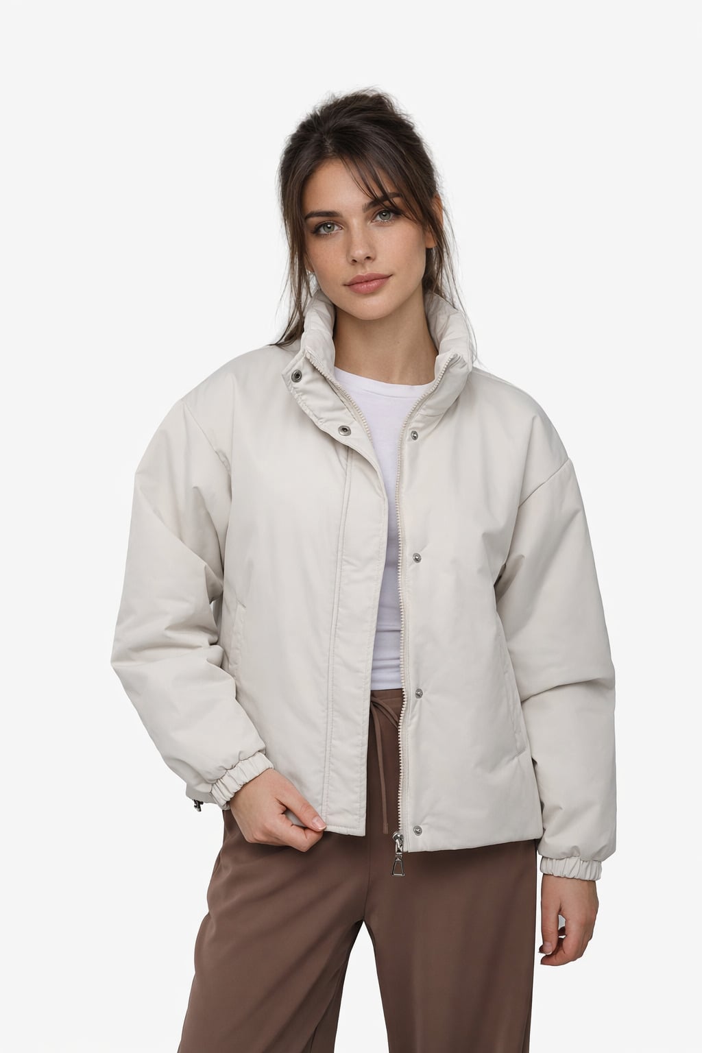 Куртка женская ЦБ-00290260 р. 48 Молочный