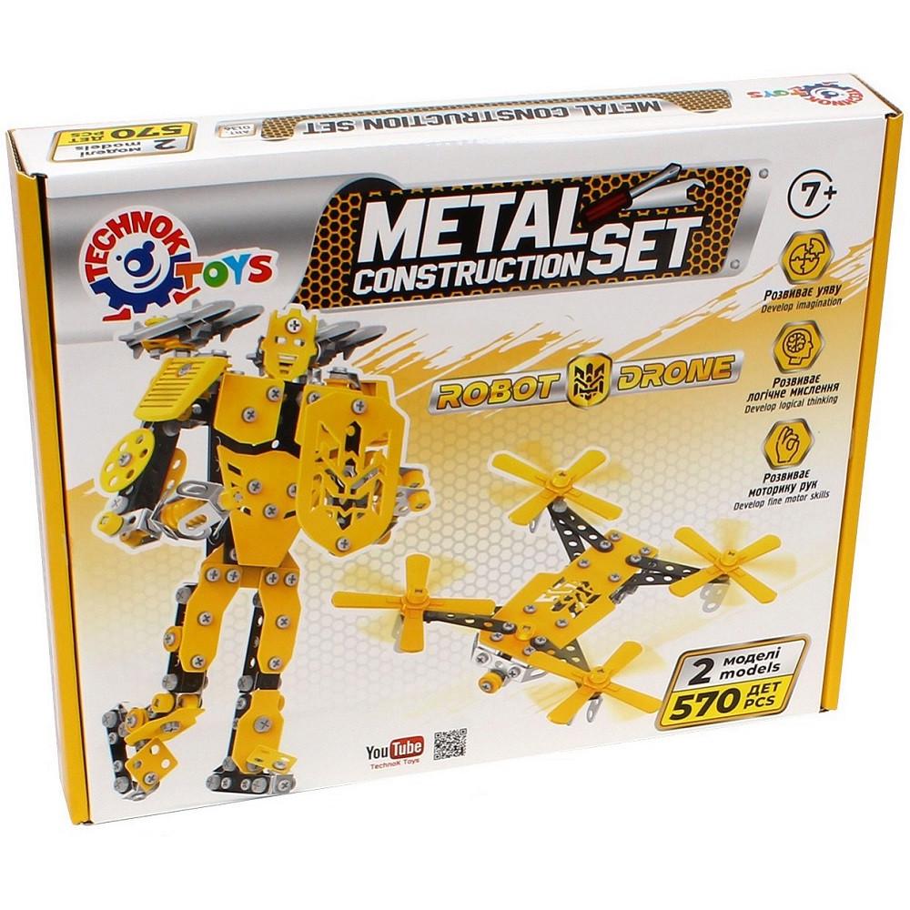 Конструктор металлический для детей ТехноК Robot Drone 570 дет. (2343377183)