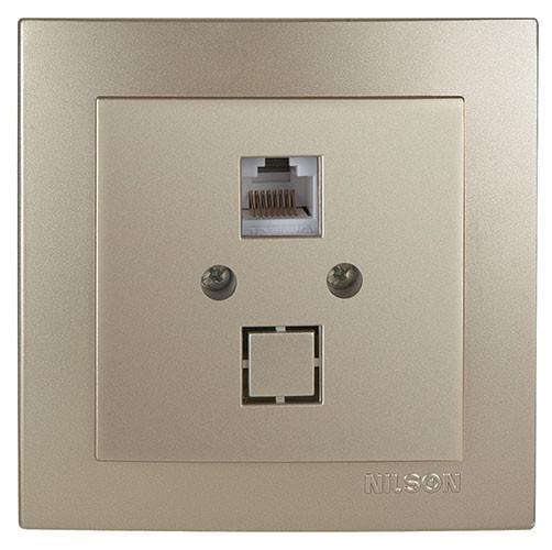 Розетка телефонна Nilson Touran Золотий