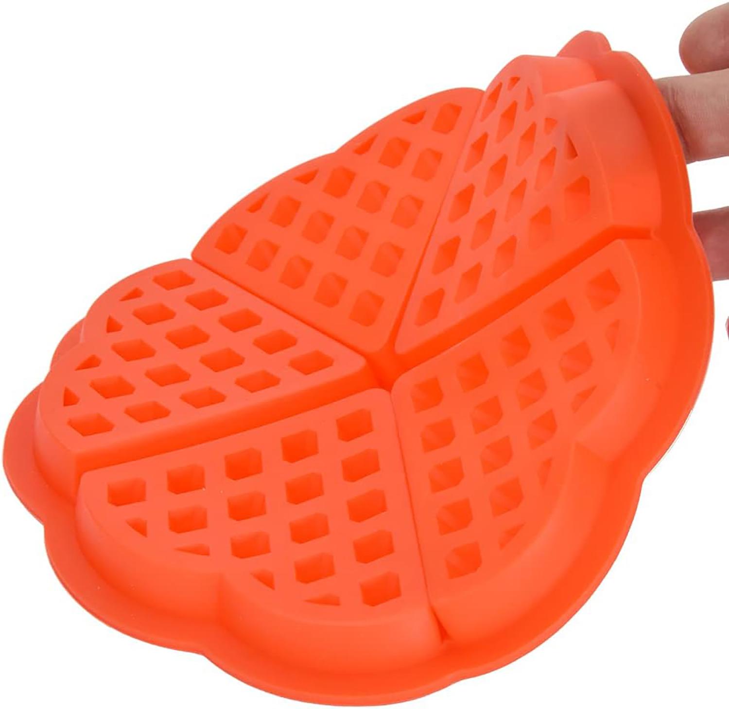 Форма для выпечки вафель Сердце 18х18х1,5 см Оранжевый (2174832855) - фото 2