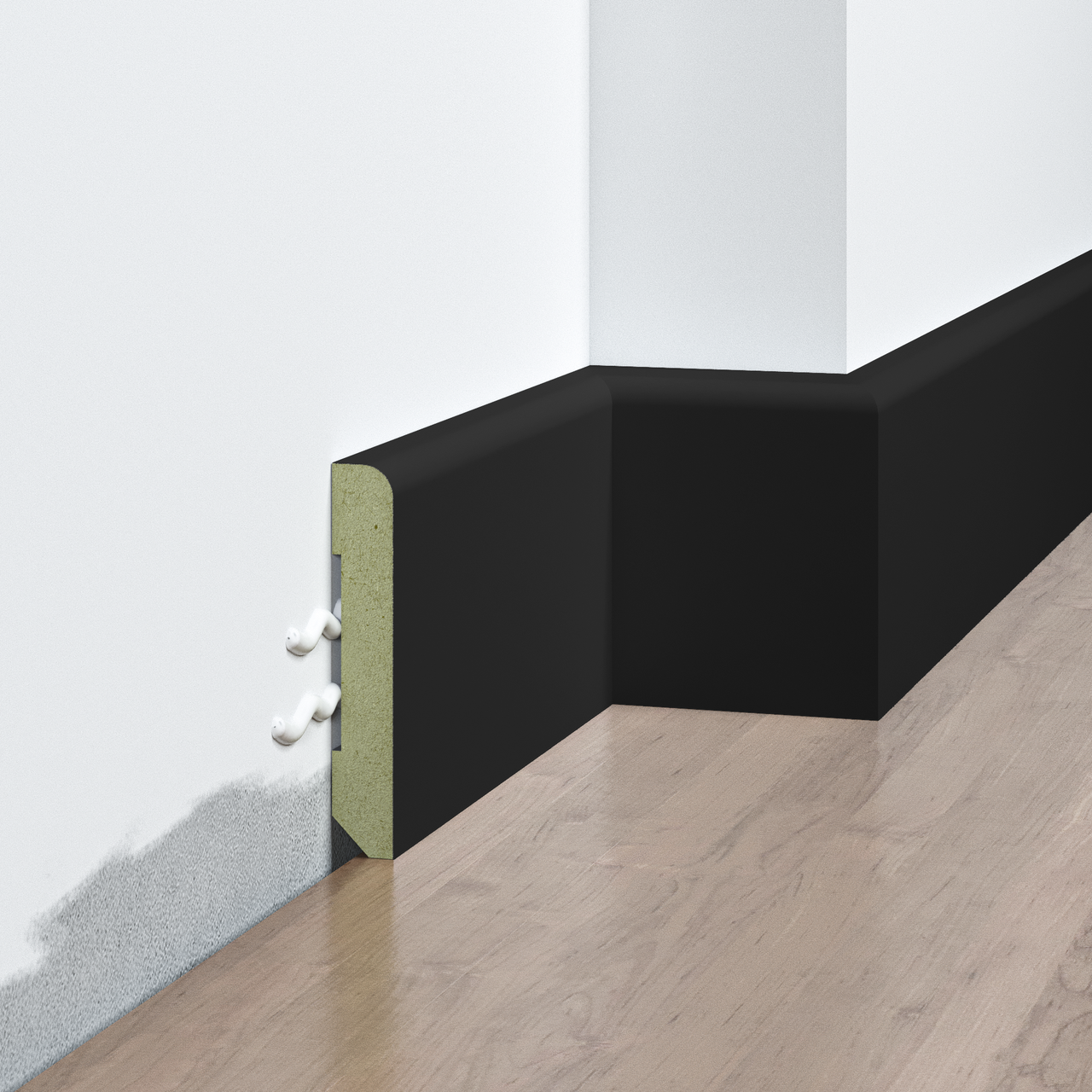 Плинтус накладной FSPRO 1060R5 МДФ 2,5 м Черный (P.MDF1060R5B) Плинтус накладной FSPRO 1060R5 МДФ 2,5 м Черный (P.MDF1060R5B)