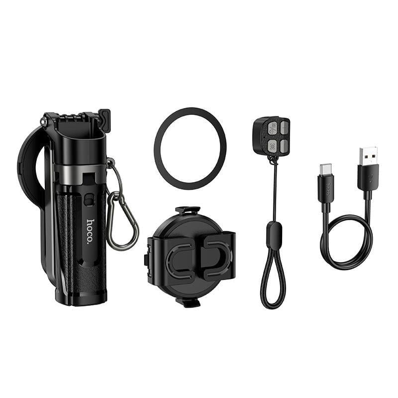 Селфи-монопод Hoco K27 Pro Bluetooth 5.2 до 480 мм для смартфонов 4,5-7" Black (22114) Селфи-монопод Hoco K27 Pro Bluetooth 5.2 до 480 мм для смартфонов 4,5-7" Black (22114)