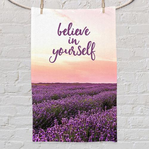 Полотенце с принтом Believe in yourself 80x50 см (PLM_21M037)