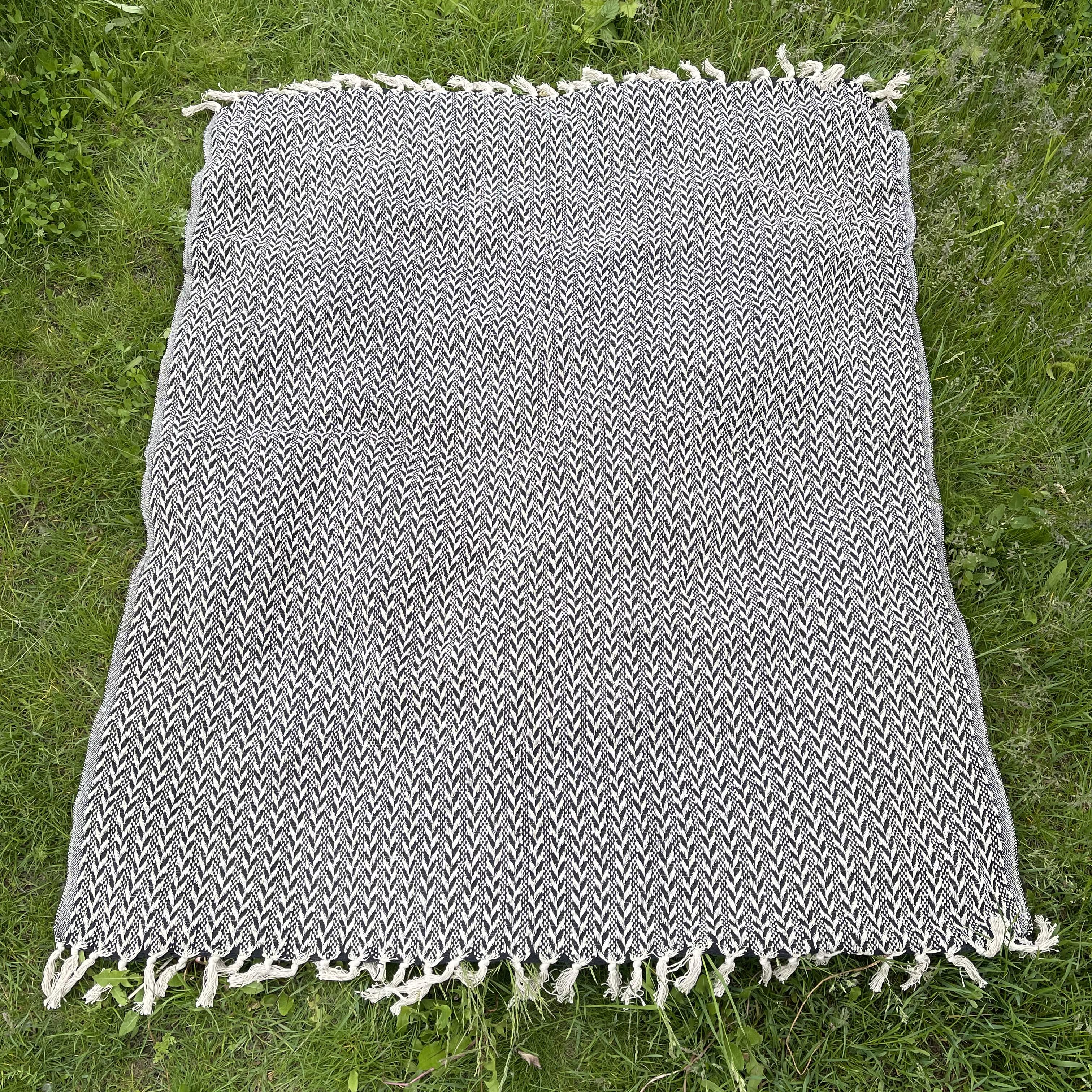 Эко плед Silk Route хлопковый Черно-белый (731) Эко плед Silk Route хлопковый Черно-белый (731)