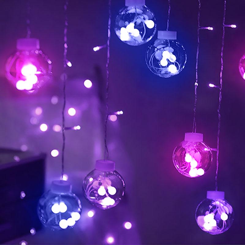 Гирлянда-штора светодиодная YLX-027 Balls 2,5 м Разноцветный свет
