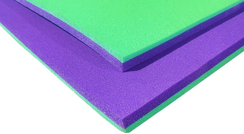 Мат для спорту Import-TM 2х100х150 см Фіолетово-зелений (00093787) - фото 2 Мат для спорту Import-TM 2х100х150 см Фіолетово-зелений (00093787) - фото 2