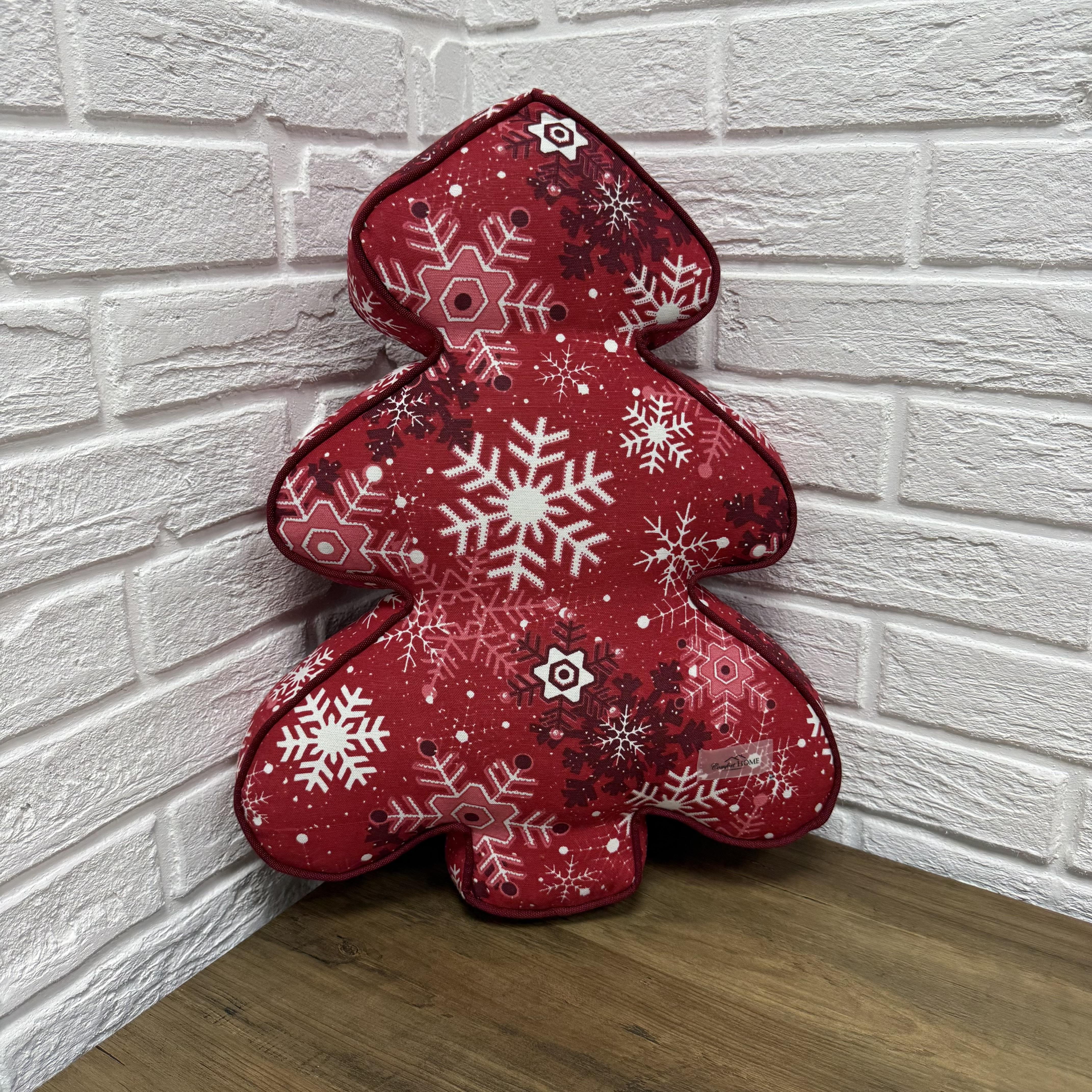 Подушка новогодняя Елка Comfort Home X-mas Snowflakes 45х60 см