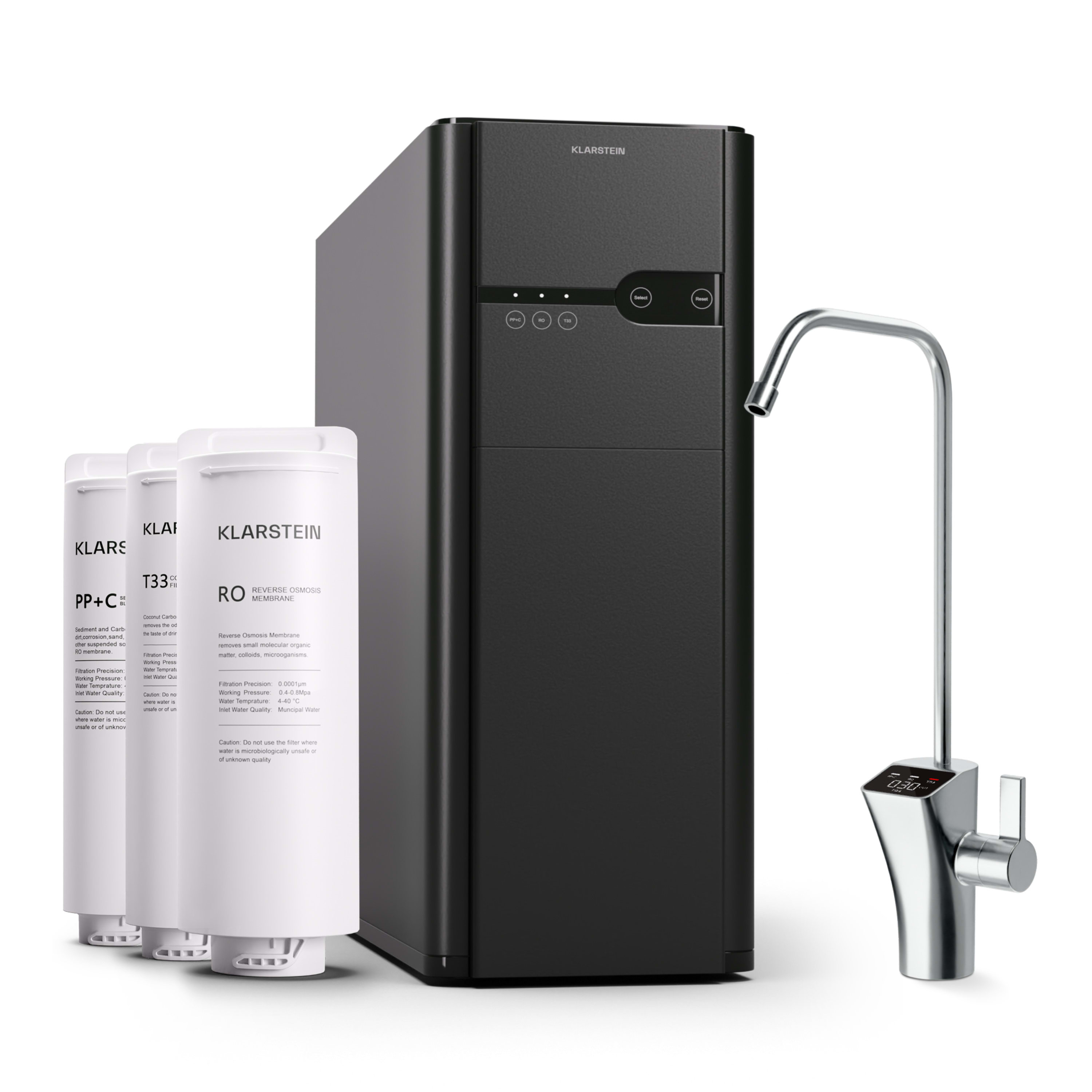 Система фільтрації води KLARSTEIN PureFina 400 5 ступенів фільтрації Чорний (10045513) Система фільтрації води KLARSTEIN PureFina 400 5 ступенів фільтрації Чорний (10045513)