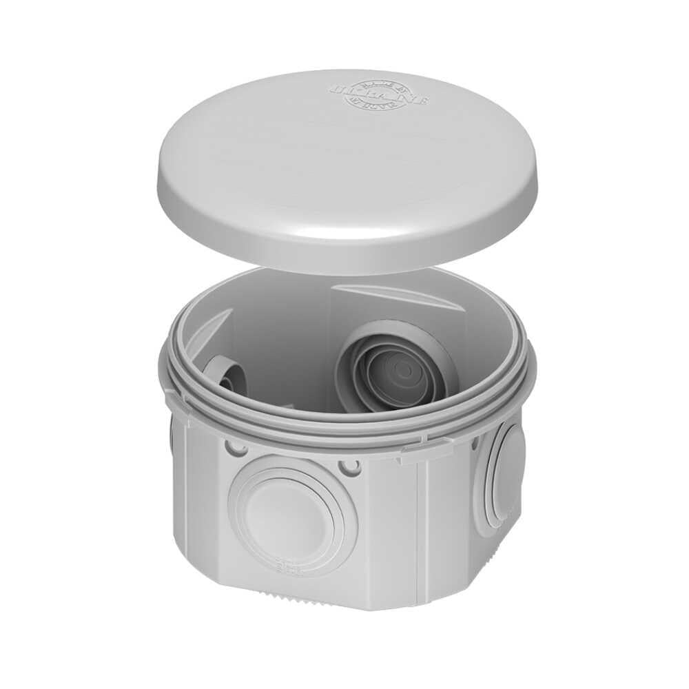 Распределительная коробка Plank круглая 80х40 мм IB004 IP55 (28679525)