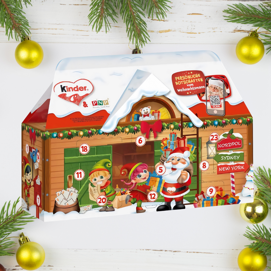 Адвент календар Новорічний будиночок із солодощами Kinder Mix Advent Calendar 3D House 234 г