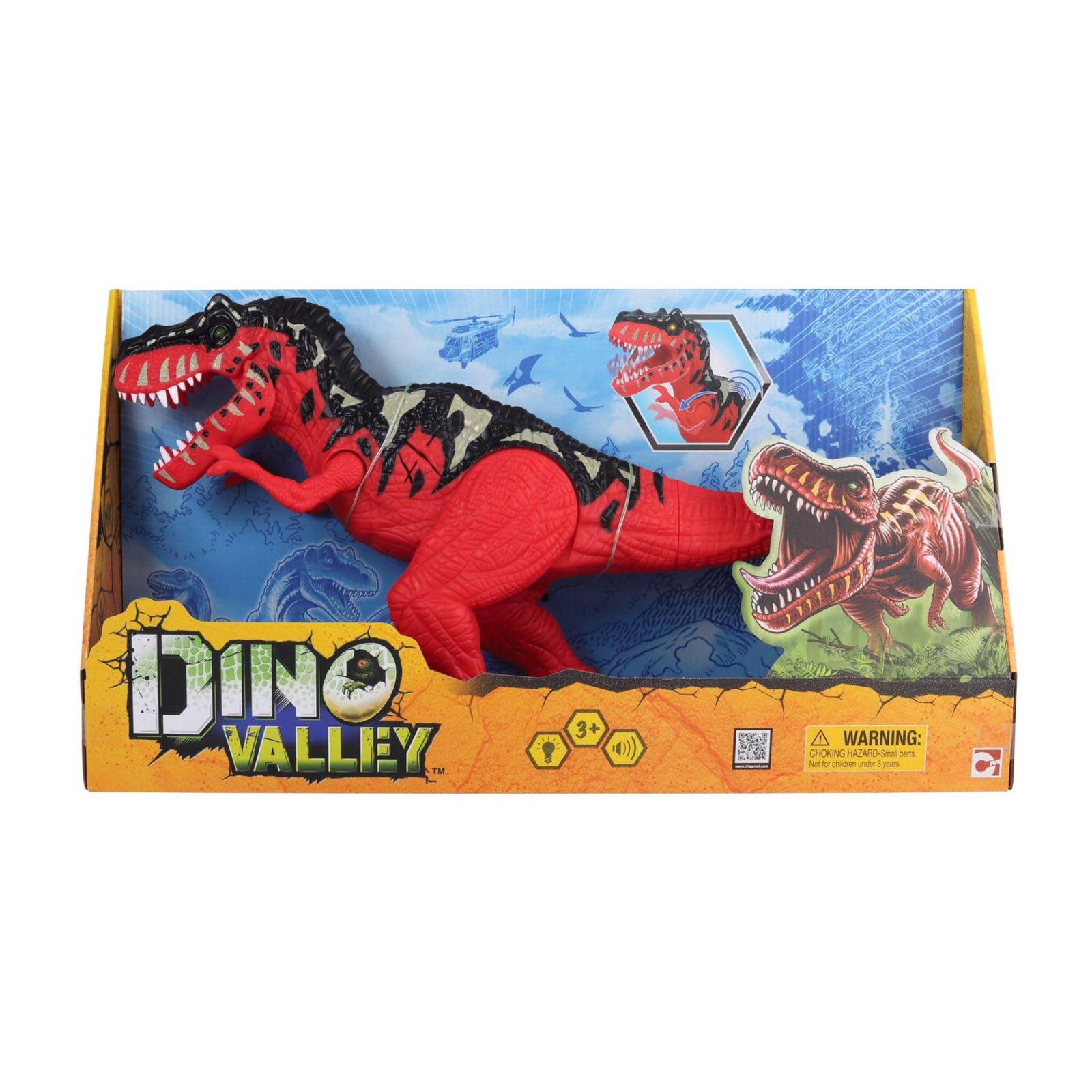 Игровой набор для детей Dino Valley L&S T-Rex Attack Playset интерактивный Красный (421032) - фото 1