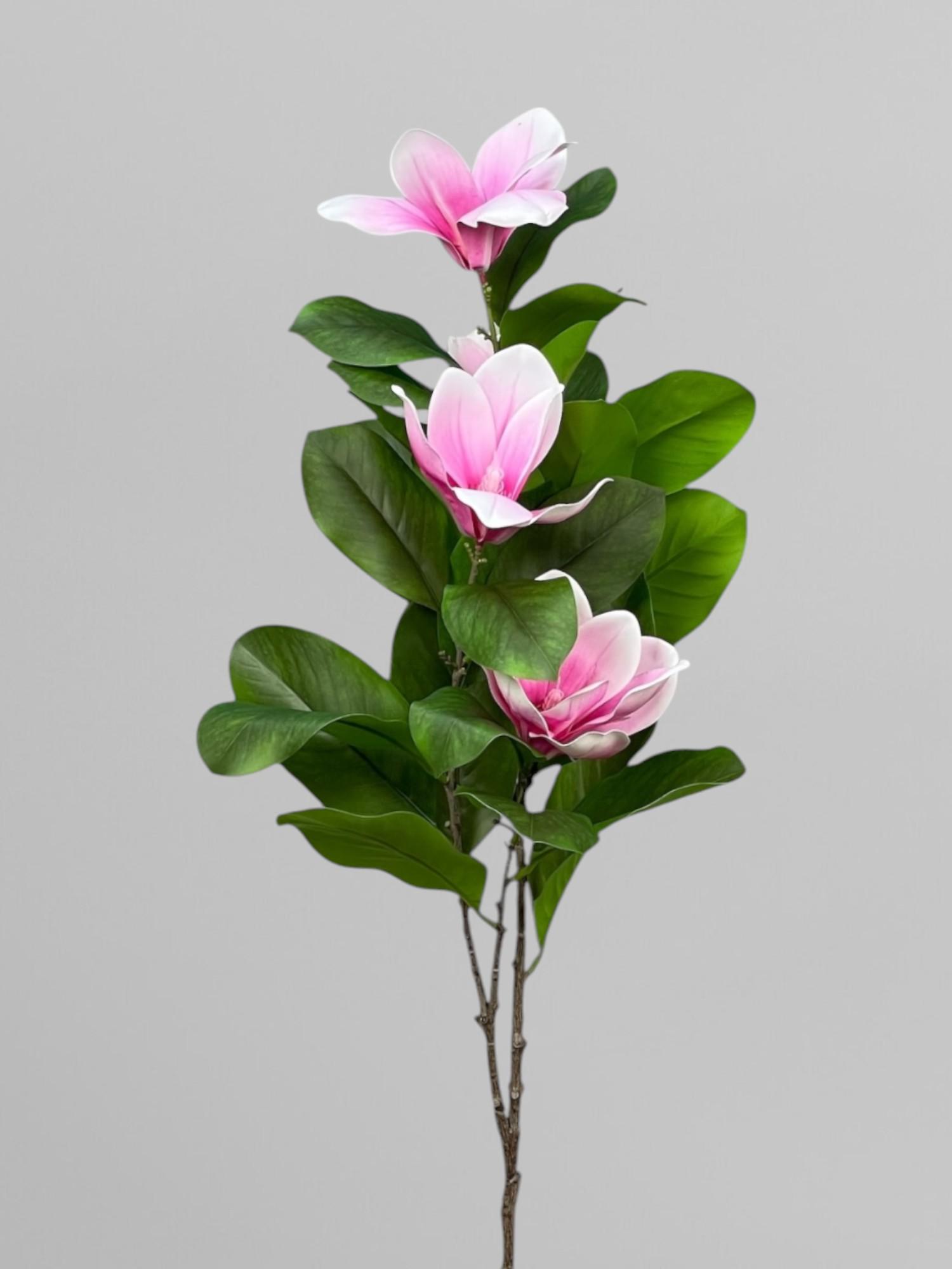 Латексная ветвь цветов магнолия 100 см Розовый (К13090)