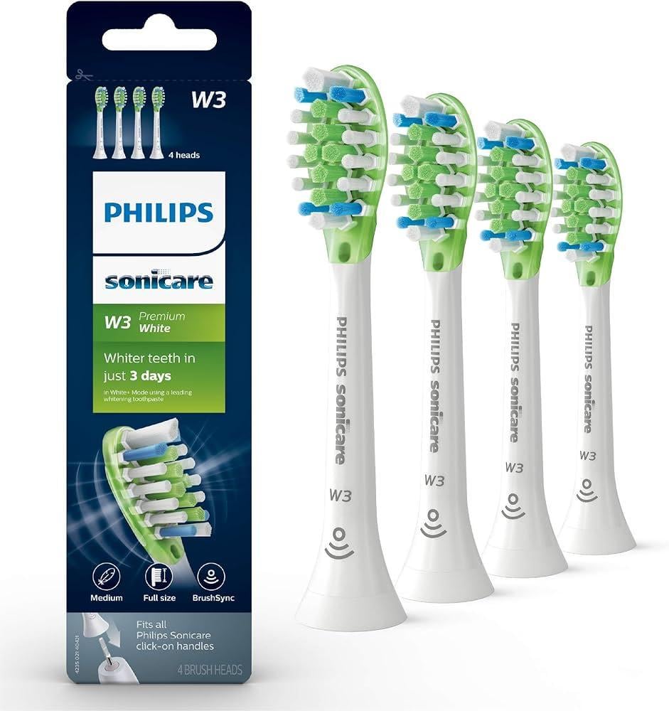 Насадка для электрической зубной щетки Philips Sonicare W3 Premium White HX9064/95 4 шт. Белый