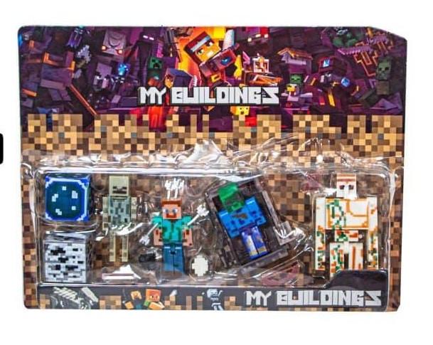 Фигурки Майнкрафт Minecraft Мои здания блистер my buildings J35-3