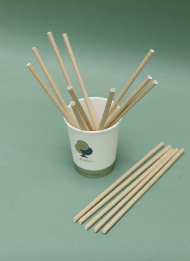 Трубочки бумажные крафт 6х197 мм 50 шт/уп.