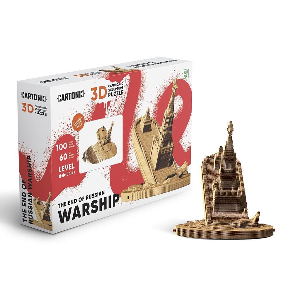 Пазл-конструктор 3D картонный Cartonic 3D Puzzle THE END OF RUSSIAN WARSHIP Военный корабль конец (33394548)
