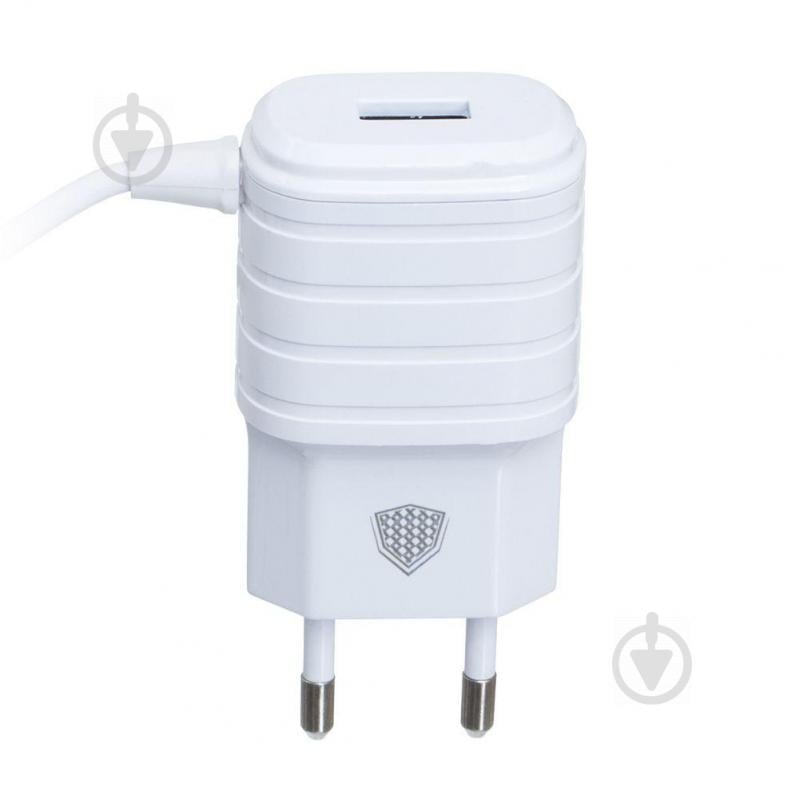 Мережеве заряджання Inkax CD-09 2.1A 1 USB + кабель Micro USB C Білий