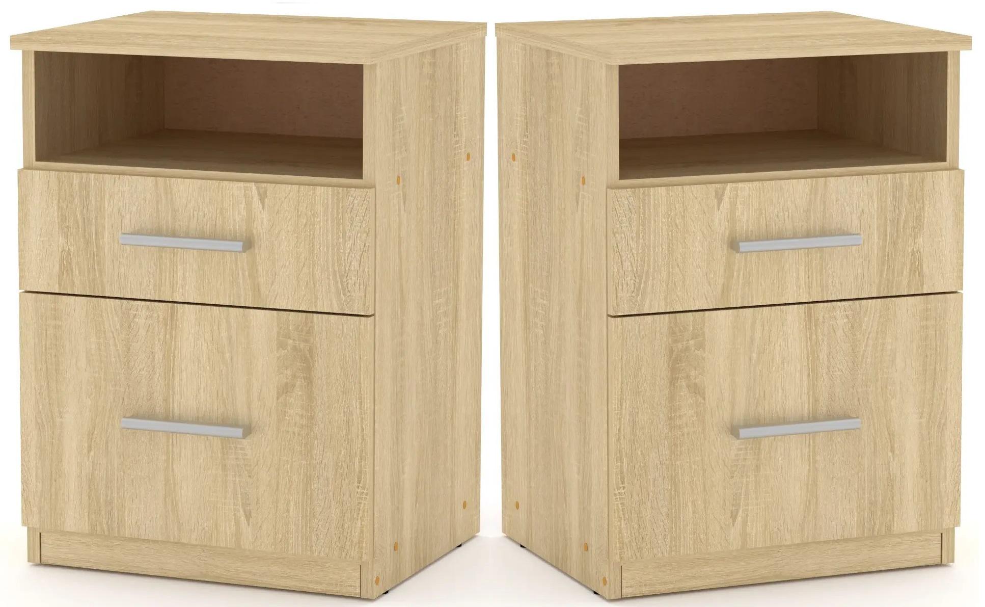 Тумба приліжкова комплект 2 шт. Компаніт ПКТ-4 Дуб сонома (26652787) - фото 1 Тумба приліжкова комплект 2 шт. Компаніт ПКТ-4 Дуб сонома (26652787) - фото 1