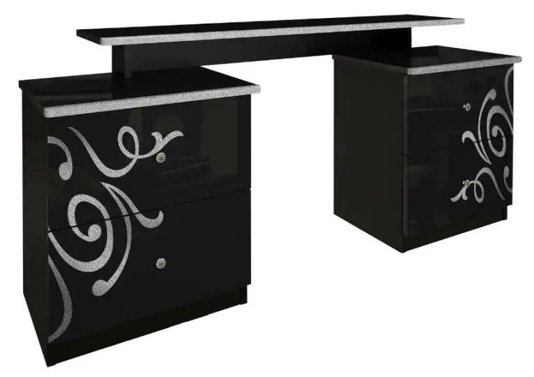 Гарнитур спальный Миро-Марк Bogema №4 Черный глянцевый (212-787) - фото 4 Гарнитур спальный Миро-Марк Bogema №4 Черный глянцевый (212-787) - фото 4