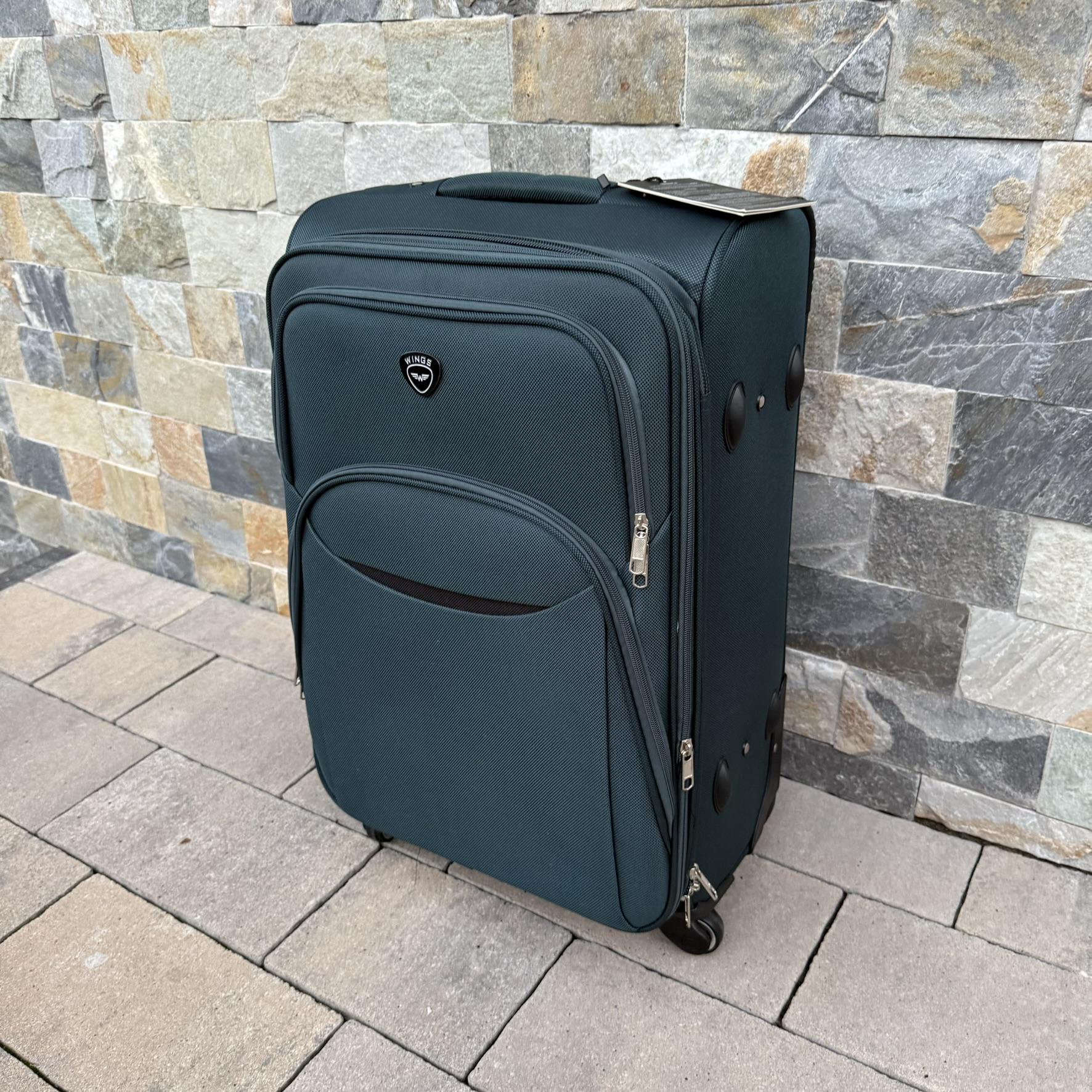 Валіза тканинна Wings 1708 на 4 колесах M Зелений (30485136) - фото 3 Валіза тканинна Wings 1708 на 4 колесах M Зелений (30485136) - фото 3