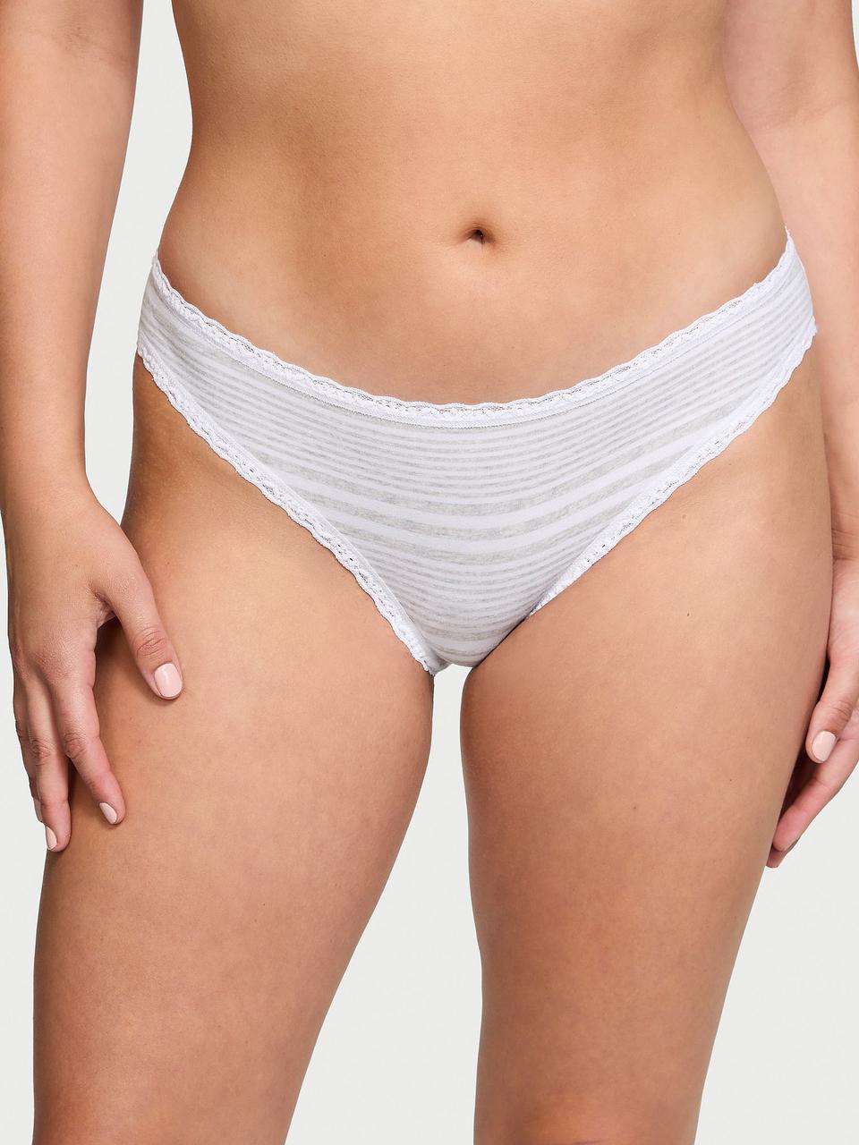 Трусики женские Victoria Secret Lace-Waist Bikini XL Белый (2843085847)