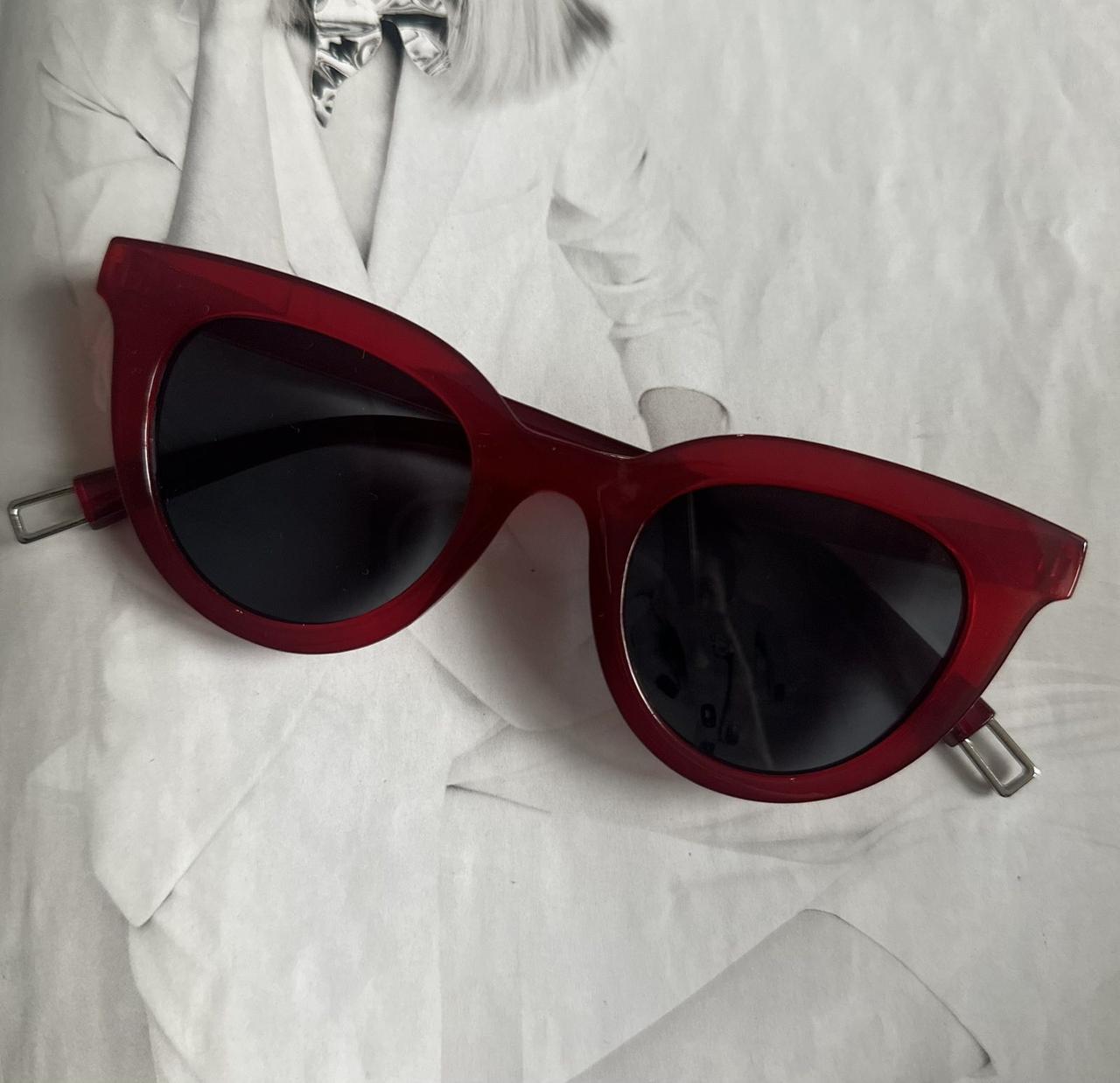 Очки солнцезащитные Кошачий глаз Вишневый Очки солнцезащитные Кошачий глаз Вишневый