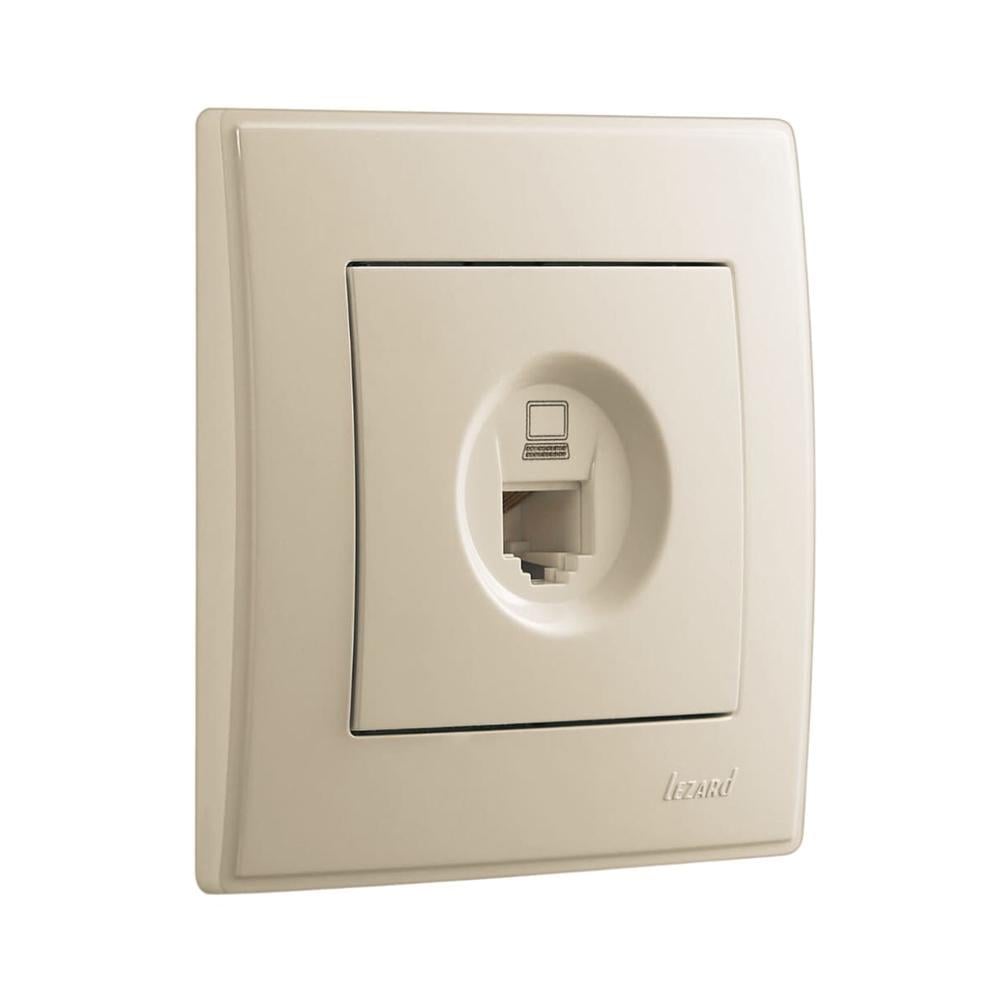 Розетка компьютерная Lezard Lesya Кремовый