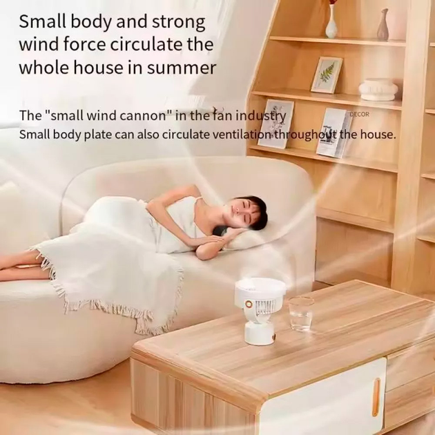 Портативний акумуляторний вентилятор DK WT-F70 4000mah White (WT-F70) - фото 4